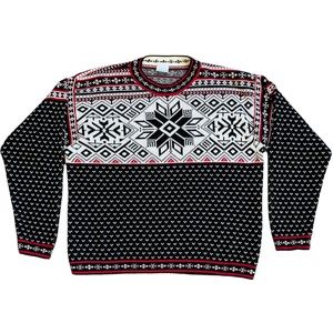Hanna Andersson Nordic Ski Fair Isle Snowflakes Holiday Ugly Christmas Sweater